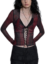 Load image into Gallery viewer, &#39;Corrupt&#39; Sheer Corset Top