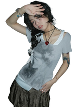 Load image into Gallery viewer, &#39;Illusion&#39; Two Piece Cotton T-Shirt