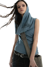 Load image into Gallery viewer, &#39;Cavum&#39; Ribbed Knit Tank Top with Oversized Hood