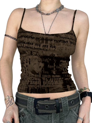 'Grid' Camisole Tank Top