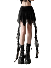 Load image into Gallery viewer, Midnight Enigma Mesh Mini Skirt