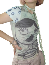 Load image into Gallery viewer, &#39;Expression&#39; Stylized Graphic Mesh Tee
