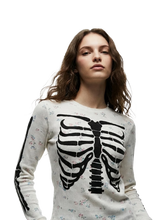 Load image into Gallery viewer, Cotton Floral Skeleton Long Sleeve Tee