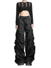 Load image into Gallery viewer, 'Vortex' Shirred Nylon Parachute Pants