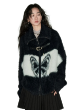 Load image into Gallery viewer, &#39;Psykhe&#39; Knit Cardigan with Buckle Strap