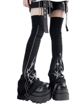 Load image into Gallery viewer, Cyber Sigil Flare Knit Leg Warmers