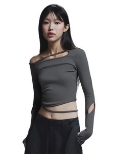 Minimalist Long Sleeve Crop Top