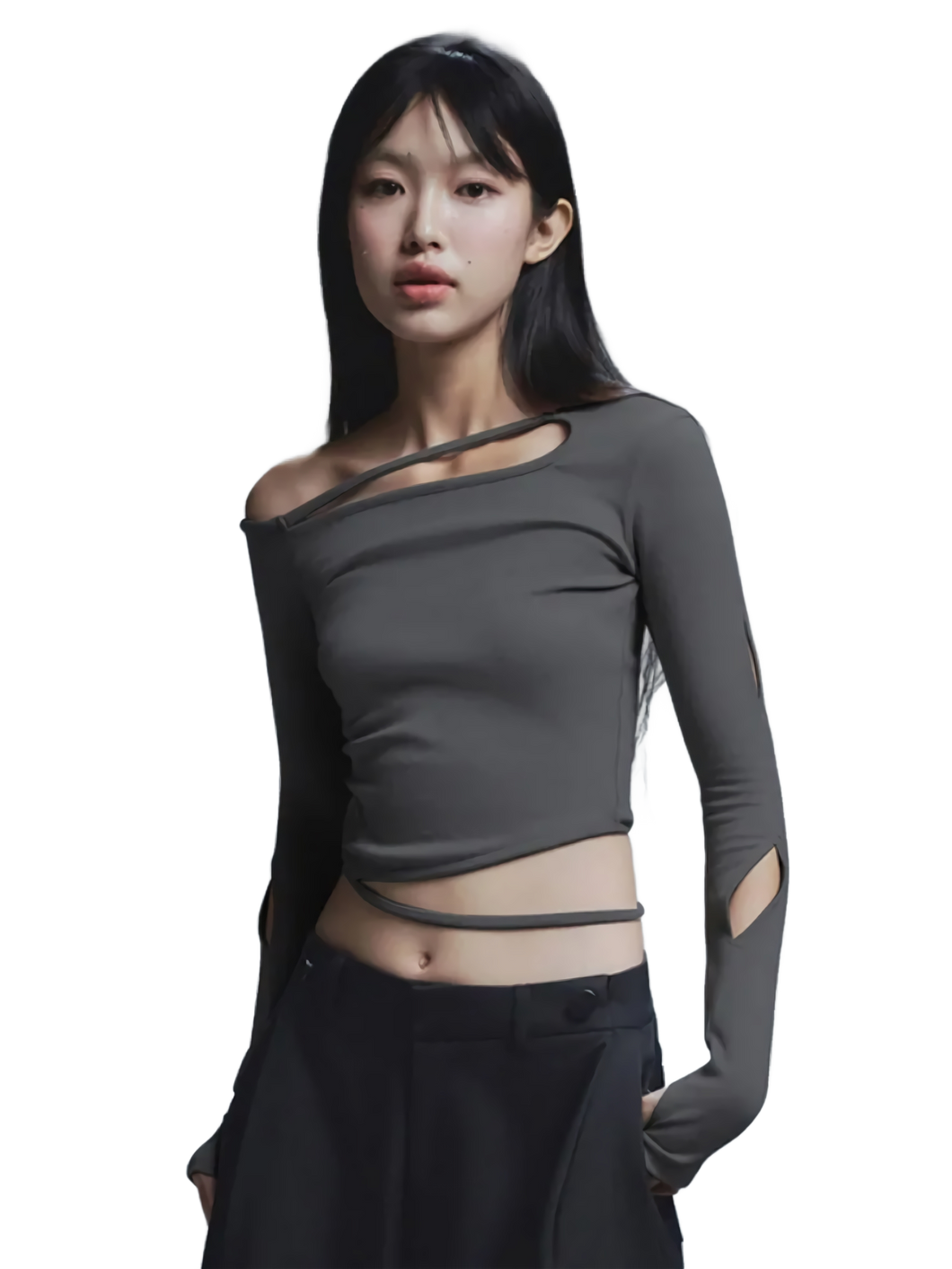 Minimalist Long Sleeve Crop Top