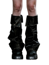 Load image into Gallery viewer, Studded Leg Warmers in Dark Leather or Camo