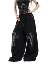 Load image into Gallery viewer, 'Vesper' Studded Cotton Blend Sweatpants