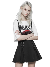 Load image into Gallery viewer, Lace-Up Suspender Mini Skirt