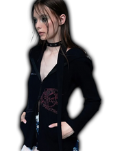 Load image into Gallery viewer, &#39;Cyber&#39; Double-Zip Graphic Print Hoodie