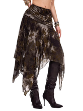 Load image into Gallery viewer, Ravaged Eerie A-Line Skirt