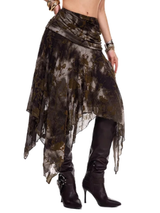 Ravaged Eerie A-Line Skirt