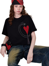 Load image into Gallery viewer, Nox Amor Embroidered Cotton T-Shirt