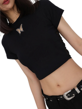 Load image into Gallery viewer, 'Chrysalis' Raglan Crop Top