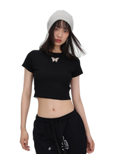 Load image into Gallery viewer, 'Chrysalis' Raglan Crop Top