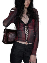 Load image into Gallery viewer, &#39;Corrupt&#39; Sheer Corset Top
