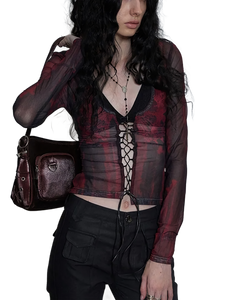 'Corrupt' Sheer Corset Top