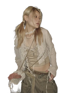 Ruffled Lace Cover Up