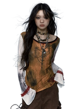 Load image into Gallery viewer, &#39;Baron&#39; Artistic Flare Sleeve Top
