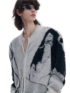 'Lupus' Dual Zip Knit Cardigan