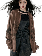Load image into Gallery viewer, &#39;Noctis&#39; Ink-Wash Knit Cardigan