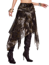 Load image into Gallery viewer, Ravaged Eerie A-Line Skirt