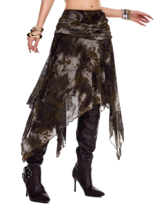 Ravaged Eerie A-Line Skirt