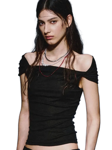 Veil Off-Shoulder Ruched Top
