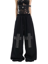 Load image into Gallery viewer, 'Vesper' Studded Cotton Blend Sweatpants