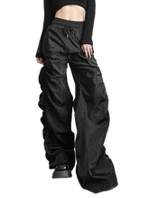 Load image into Gallery viewer, 'Vortex' Shirred Nylon Parachute Pants