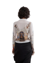 Load image into Gallery viewer, Renaissance Print Mesh Long Sleeve Tee