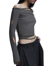 Load image into Gallery viewer, Minimalist Long Sleeve Crop Top