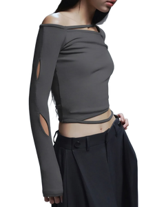 Minimalist Long Sleeve Crop Top