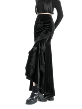 Load image into Gallery viewer, &#39;Rosa&#39; Black Velvet Maxi Skirt