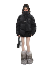 Load image into Gallery viewer, &#39;Stella&#39; Asymmetric Puffer Jacket