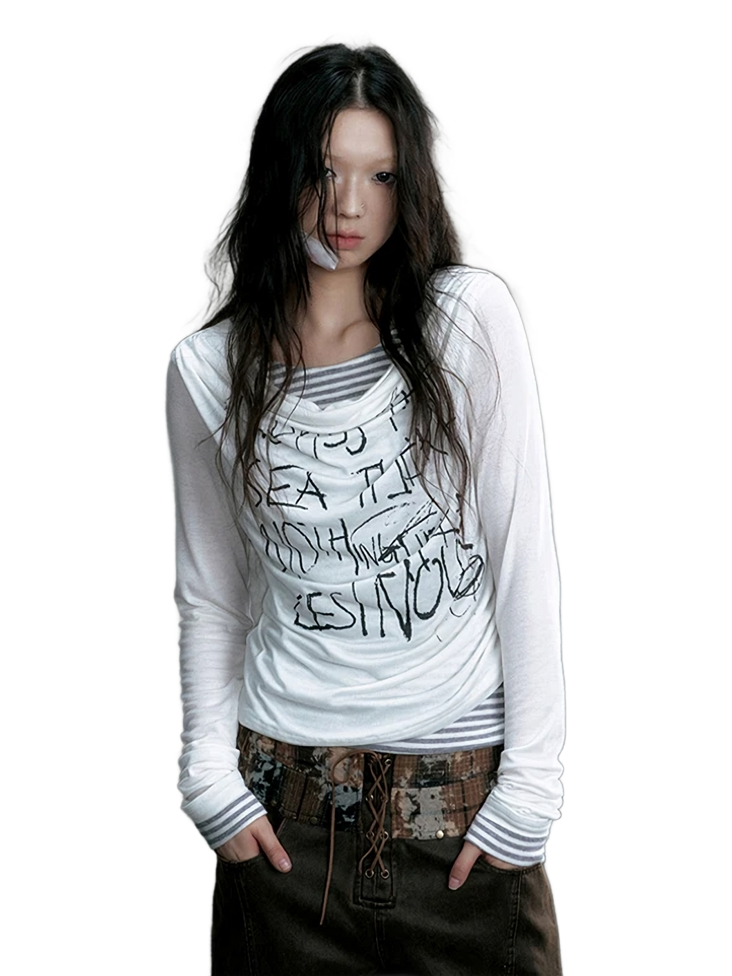 'Revolt' Loose-Fit Draped Cotton Top