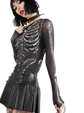 Load image into Gallery viewer, Skeletal Sheer Mesh Long Sleeve Tee