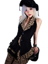 Load image into Gallery viewer, Ruffled Leopard Print Mini Dress