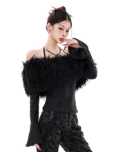 Load image into Gallery viewer, &#39;Allure&#39; Fur-Trimmed Off-Shoulder Top