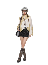 Load image into Gallery viewer, &#39;Moto&#39; Asymmetric Zip Leather Jacket
