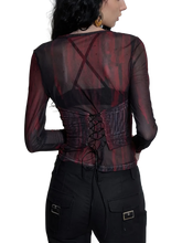 Load image into Gallery viewer, &#39;Corrupt&#39; Sheer Corset Top