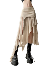 Load image into Gallery viewer, Enigma Mesh Punk Skirt