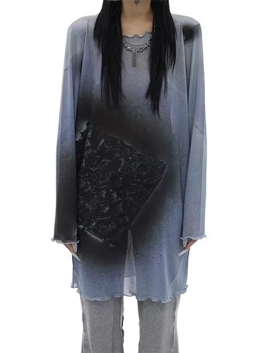 Soft Draped Minimalist Mesh Tunic