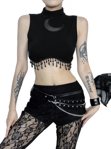 'Midnight Moon' Tassel Crop Top