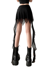 Load image into Gallery viewer, Midnight Enigma Mesh Mini Skirt