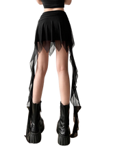 Load image into Gallery viewer, Midnight Enigma Mesh Mini Skirt
