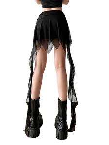 Midnight Enigma Mesh Mini Skirt