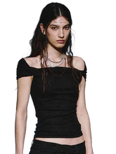 Load image into Gallery viewer, Veil Off-Shoulder Ruched Top